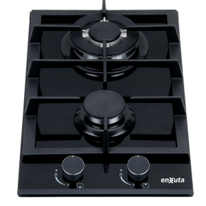 Anafe de Empotrar con 2 Hornallas a Gas Negro con Hierro Fundido - China