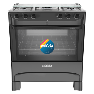 Cocina Supergas 5 Hornallas Negra con Termocupla y Encendido - Brasil