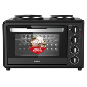 Horno Eléctrico 32 Litros Negro con 2 Discos Eléctricos