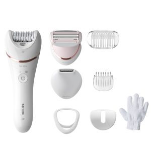 Depiladora inalámbrica | Piel seca y húmeda | 8 acc.