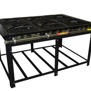 Anafe 6 hornallas 3 fuegos dobles E6D3