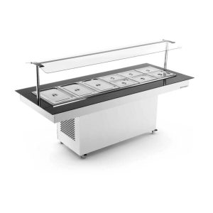 Refrimate Mesa buffet calor 8 cubas marmol BRCQ8