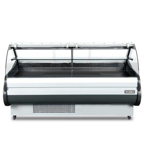 Kuma Vitrina refrigerada vidrio curvo rebatible 2.60mts modelo X3 BSS-2590SG